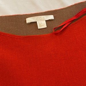 Orange with tan interior COS sweater